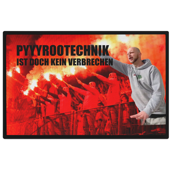 Trendation - Pyrotechnik Fußmatte Geschenk Pyrotechnik Ist Doch Kein Verbrechen Schwarz-3 Trendation