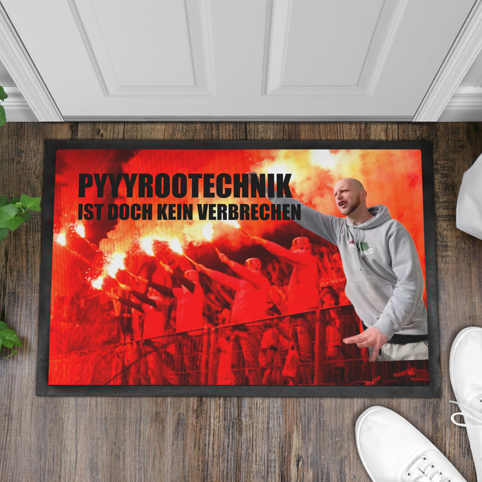 Trendation - Pyrotechnik Fußmatte Geschenk Pyrotechnik Ist Doch Kein Verbrechen Schwarz-3 Trendation