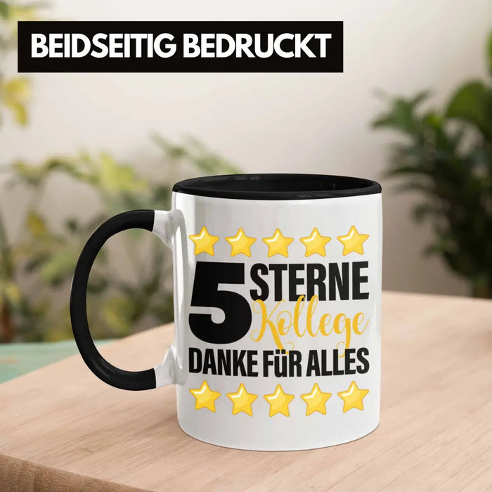 5 Sterne Kollege Tasse Geschenk Bester Kollege Der Welt Geschenkidee Lustiger Spruch Trendation