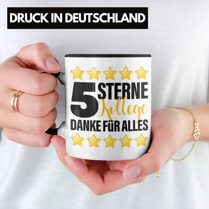 5 Sterne Kollege Tasse Geschenk Bester Kollege Der Welt Geschenkidee Lustiger Spruch Trendation