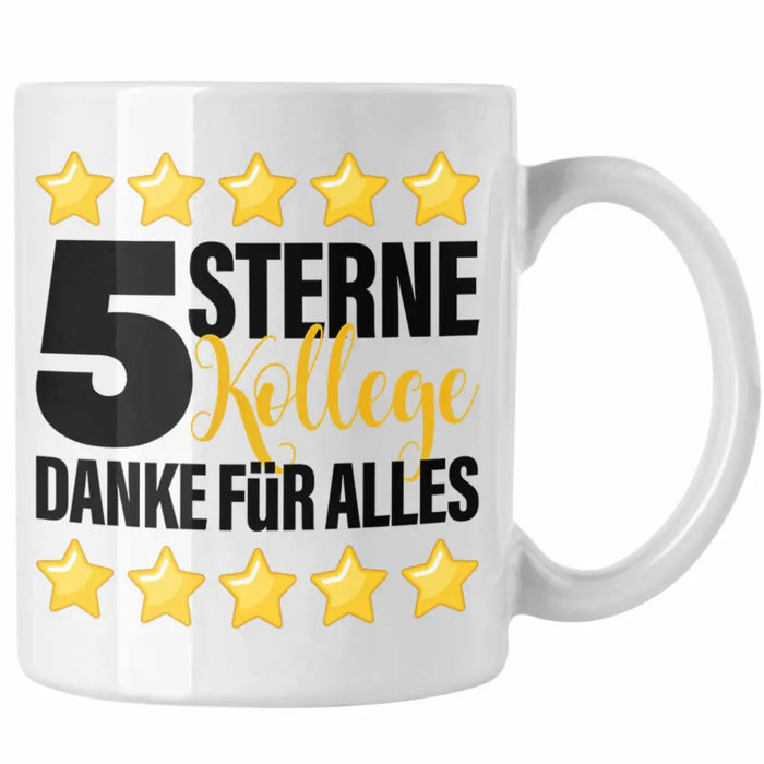 5 Sterne Kollege Tasse Geschenk Bester Kollege Der Welt Geschenkidee Lustiger Spruch Weiß Trendation