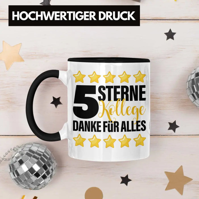5 Sterne Kollege Tasse Geschenk Bester Kollege Der Welt Geschenkidee Lustiger Spruch Trendation