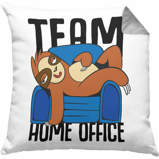 Team Home Office Kissen mit Füllung 40x40 Geschenk Gadget Geschenkidee Kollegin im Homeoffice (Grau) Grau Trendation