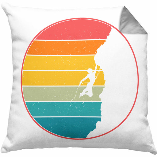 Klettern Bergsteigen Geschenk Kissen mit Füllung 40x40 Boulder Geschenkidee Berge (Grau) Grau Trendation