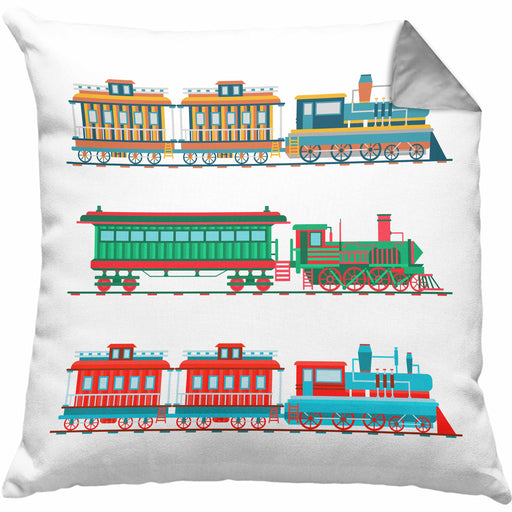 Züge Kissen mit Füllung 40x40 Geschenk Eisenbahner Lokführer Spruch Lokomotive Geschenkidee Eisenbahn Modelleisenbahn (Grau) Grau Trendation