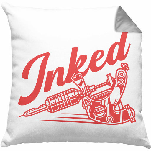 Inked Tattoos Kissen mit Füllung 40x40 Geschenk Tattoowiererin Tattoowierer Geschenkidee Spruch Männer Frauen (Grau) Grau Trendation