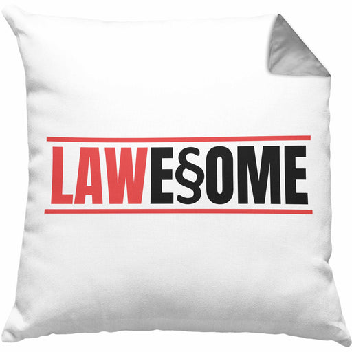 Jura Kissen mit Füllung 40x40 Geschenk Spruch Jurist Geschenkidee Anwalt Jura-Studium Lustige Sprüche Staatsexamen Lawesome (Grau) Grau Trendation