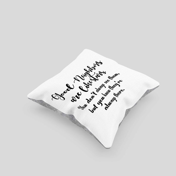 Bester Nachbar Geschenk für Nachbarn Kissen mit Füllung 40x40 Geschenkidee Beste Nachbarn der Welt Nachbarin (Grau) Grau Trendation