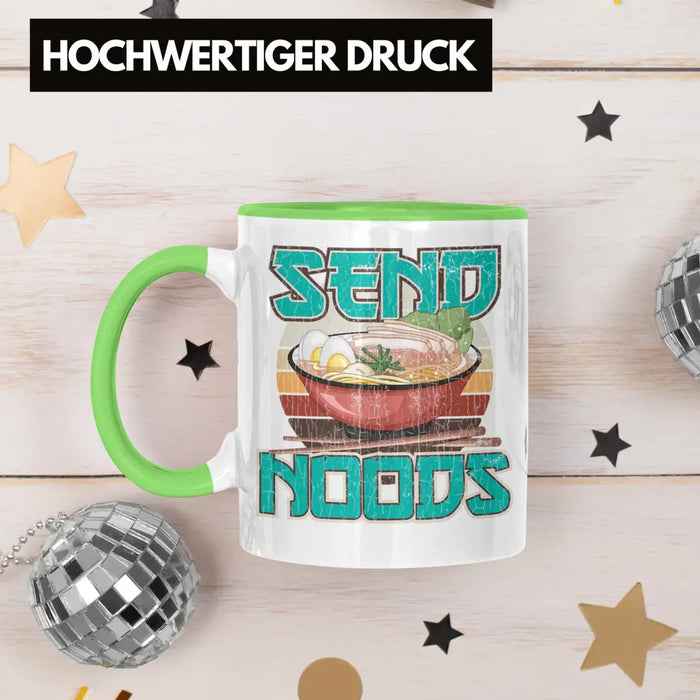 Anime Tasse Geschenk Spruch Kaffeetasse Geschenke Deko Anme Fan Send Noods Grün Trendation