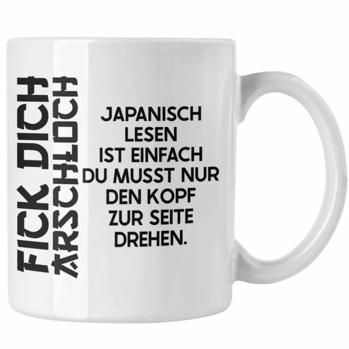 Anime Tasse Geschenk Spruch Kaffeetasse Geschenke Deko Japanisch Japan Japaner Weiß Trendation
