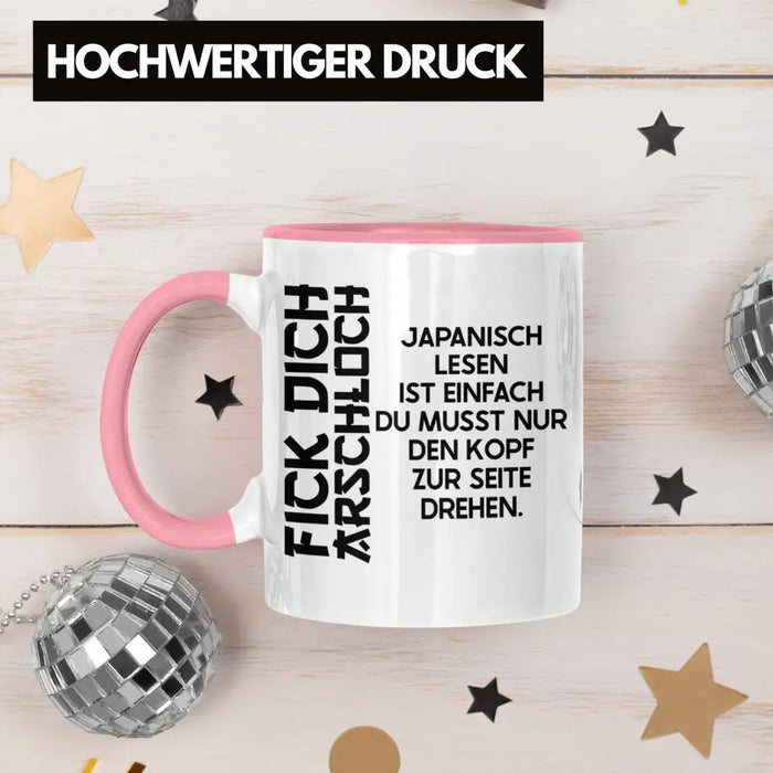 Anime Tasse Geschenk Spruch Kaffeetasse Geschenke Deko Japanisch Japan Japaner Rosa Trendation