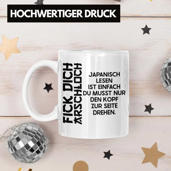Anime Tasse Geschenk Spruch Kaffeetasse Geschenke Deko Japanisch Japan Japaner Weiß Trendation