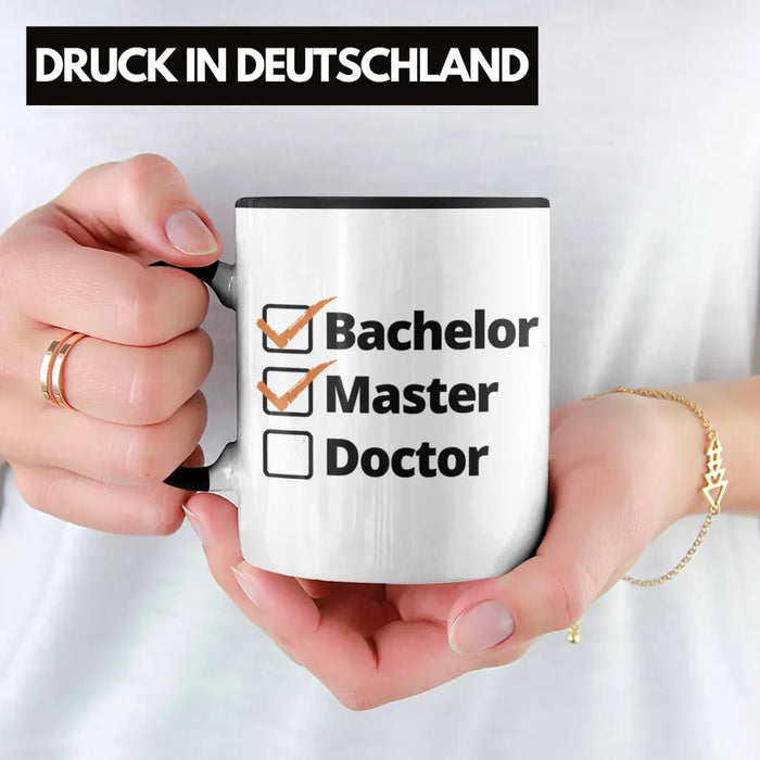 Bachelor Geschenk Abschluss Tasse Spruch Master Graduation Bestanden Prüfung Trendation