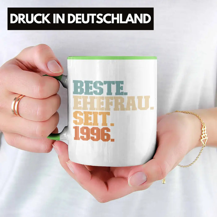 Beste Ehefrau Seit 1996 Geschenk Jahrestag Grün Trendation