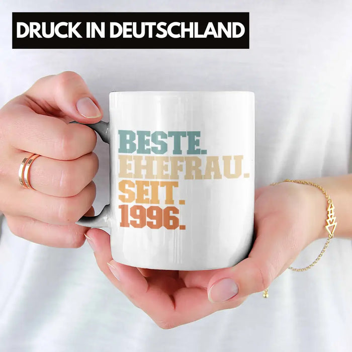 Beste Ehefrau Seit 1996 Geschenk Jahrestag Weiß Trendation