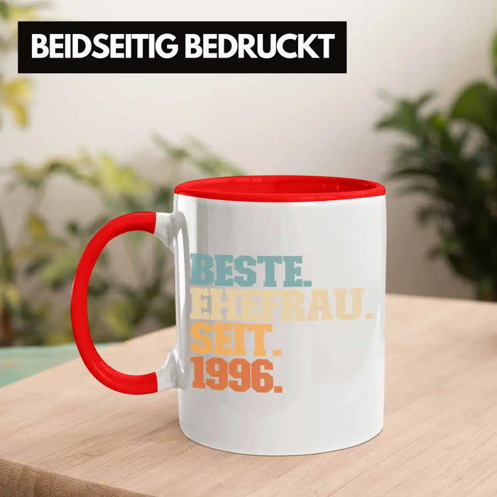 Beste Ehefrau Seit 1996 Geschenk Jahrestag Rot Trendation