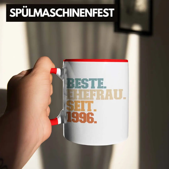 Beste Ehefrau Seit 1996 Geschenk Jahrestag Rot Trendation