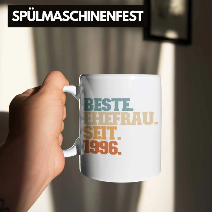 Beste Ehefrau Seit 1996 Geschenk Jahrestag Weiß Trendation