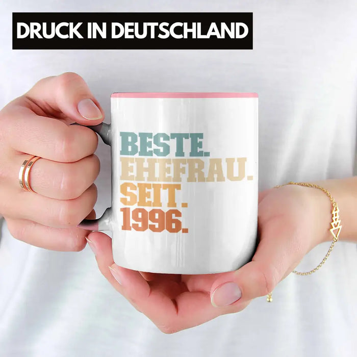 Beste Ehefrau Seit 1996 Geschenk Jahrestag Rosa Trendation