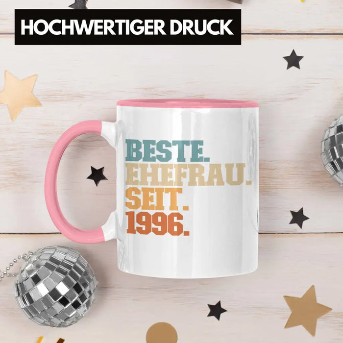 Beste Ehefrau Seit 1996 Geschenk Jahrestag Rosa Trendation
