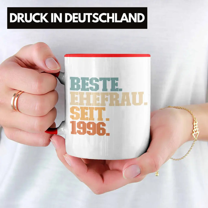 Beste Ehefrau Seit 1996 Geschenk Jahrestag Rot Trendation