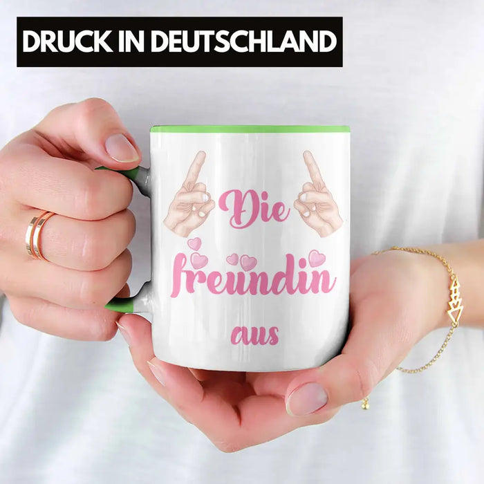 Beste Freundin Tasse Geschenk Kaffeetasse Geschenkidee BFF Allerbeste Freundin Spruch Geburtstag Freundinnen Geschenkidee Grün Trendation