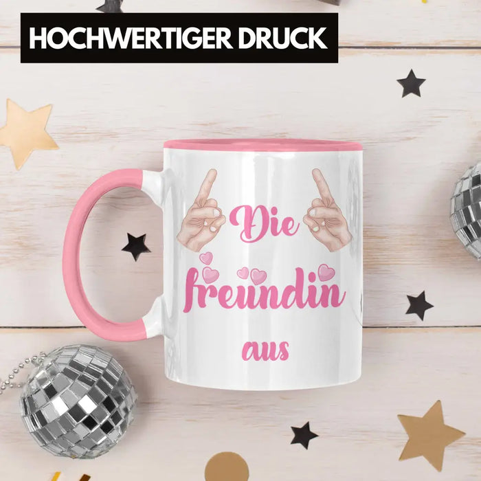 Beste Freundin Tasse Geschenk Kaffeetasse Geschenkidee BFF Allerbeste Freundin Spruch Geburtstag Freundinnen Geschenkidee Rosa Trendation