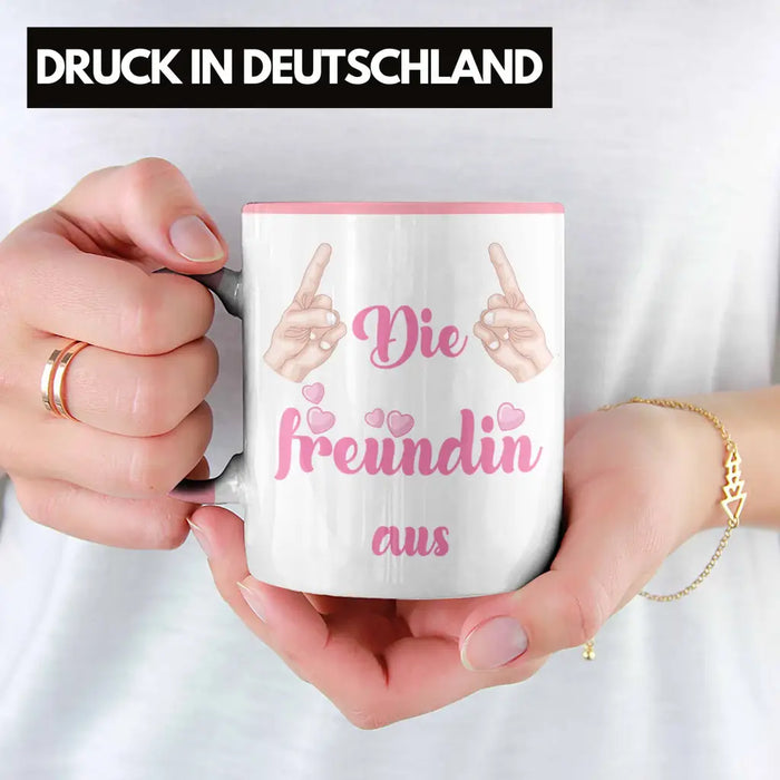 Beste Freundin Tasse Geschenk Kaffeetasse Geschenkidee BFF Allerbeste Freundin Spruch Geburtstag Freundinnen Geschenkidee Rosa Trendation