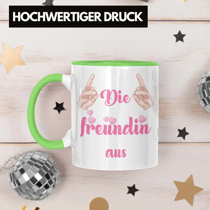 Beste Freundin Tasse Geschenk Kaffeetasse Geschenkidee BFF Allerbeste Freundin Spruch Geburtstag Freundinnen Geschenkidee Grün Trendation
