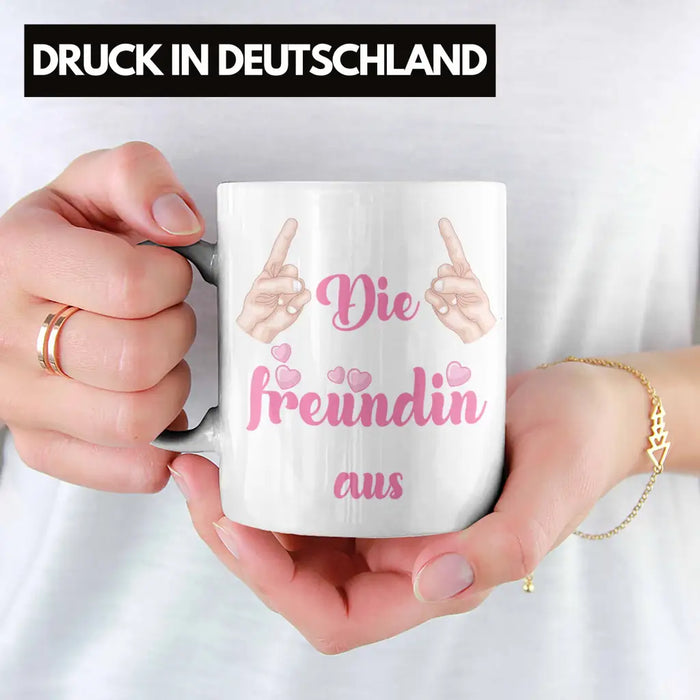 Beste Freundin Tasse Geschenk Kaffeetasse Geschenkidee BFF Allerbeste Freundin Spruch Geburtstag Freundinnen Geschenkidee Weiß Trendation