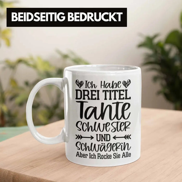 Beste Tante Geschenk Tasse mit Spruch für Tante Weihnachten Lieblings Schwester Tante Schwägerin Weiß Trendation