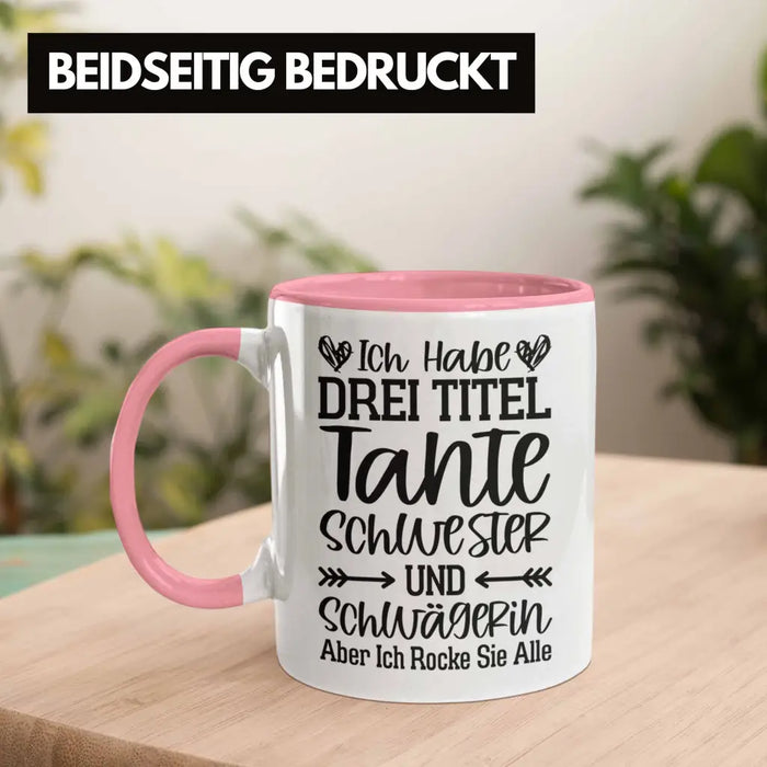 Beste Tante Geschenk Tasse mit Spruch für Tante Weihnachten Lieblings Schwester Tante Schwägerin Rosa Trendation