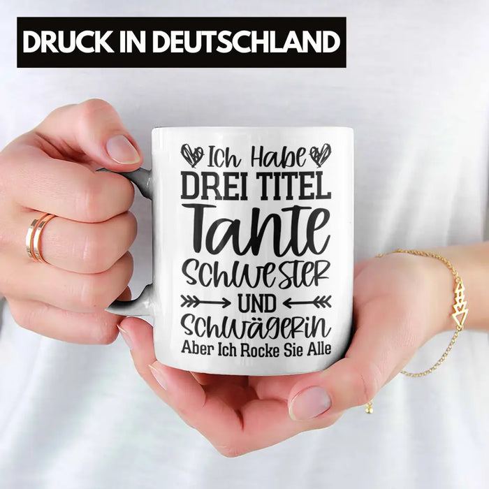 Beste Tante Geschenk Tasse mit Spruch für Tante Weihnachten Lieblings Schwester Tante Schwägerin Weiß Trendation