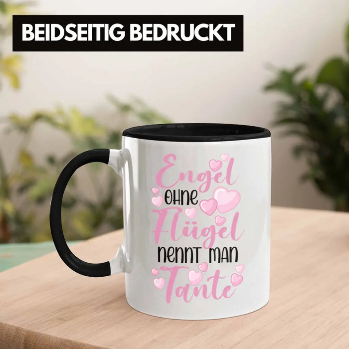 Beste Tante der Welt Geschenk Tasse Spruch für Tante Weihnachten Lieblings Verrückte Tante Coole Geschenkidee Engel Ohne Flügel Trendation