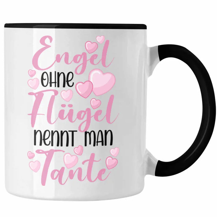 Beste Tante der Welt Geschenk Tasse Spruch für Tante Weihnachten Lieblings Verrückte Tante Coole Geschenkidee Engel Ohne Flügel Trendation