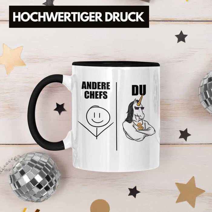 Bester Chef Geschenke Lustig Tasse mit Spruch für Chef Kaffeebecher Weihnachtsgeschenk Trendation