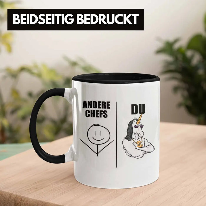 Bester Chef Geschenke Lustig Tasse mit Spruch für Chef Kaffeebecher Weihnachtsgeschenk Trendation