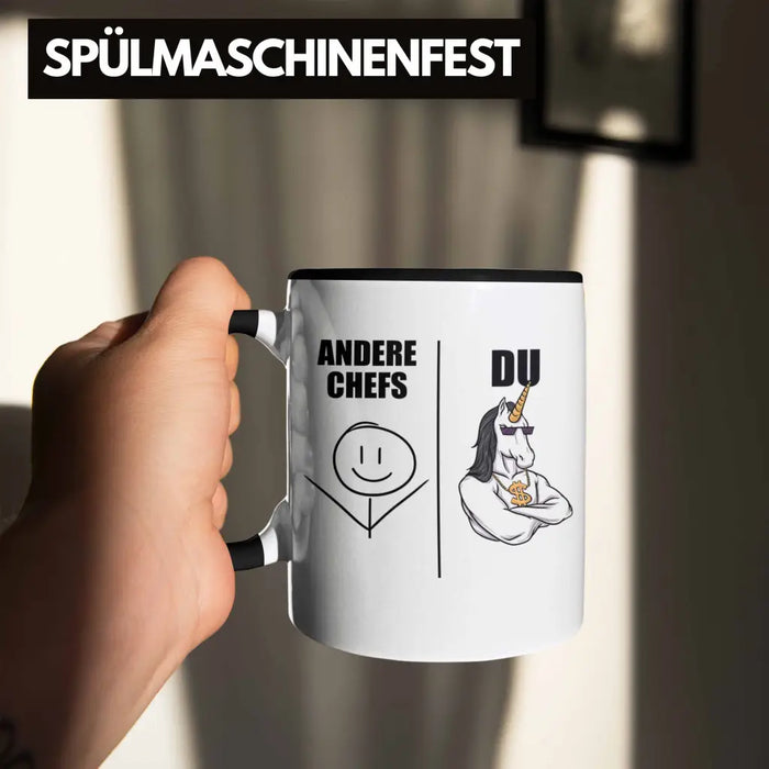 Bester Chef Geschenke Lustig Tasse mit Spruch für Chef Kaffeebecher Weihnachtsgeschenk Trendation