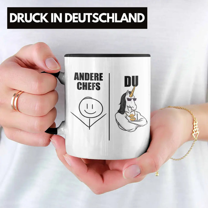 Bester Chef Geschenke Lustig Tasse mit Spruch für Chef Kaffeebecher Weihnachtsgeschenk Trendation