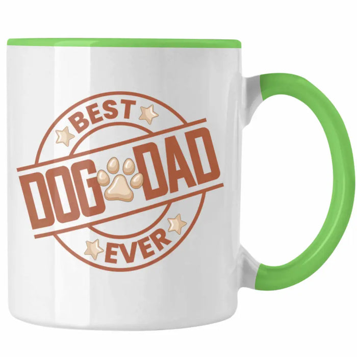 Bester Hundepapa Ever Tasse Hunde Papa Dog Dad Geschenk Geschenkidee Grün Trendation