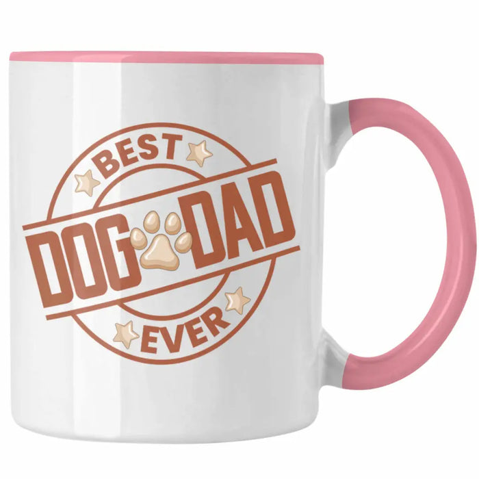 Bester Hundepapa Ever Tasse Hunde Papa Dog Dad Geschenk Geschenkidee Rosa Trendation