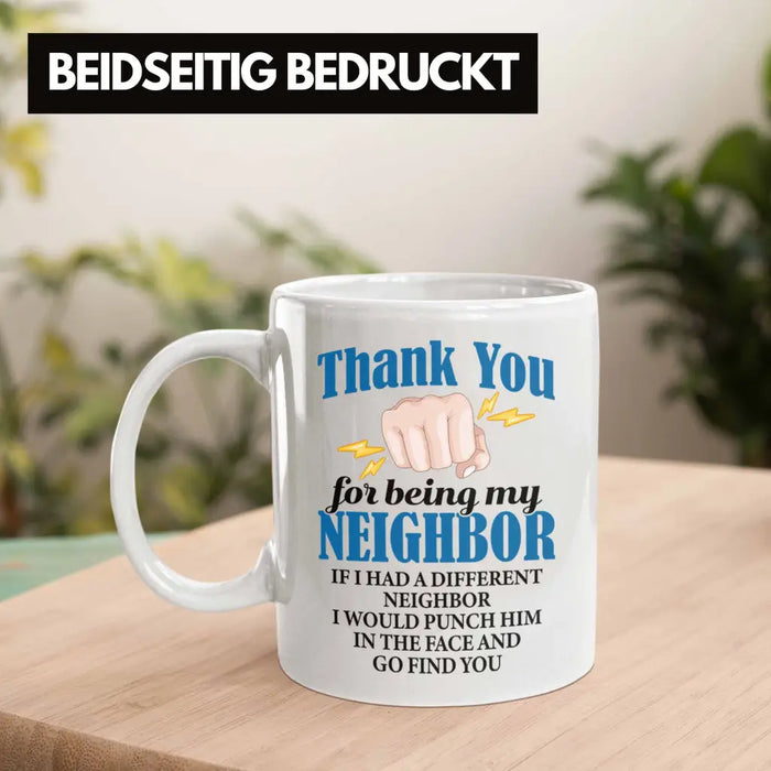Bester Nachbar Geschenk für Nachbarn Tasse Geschenkidee Beste Nachbarn der Welt Weiß Trendation