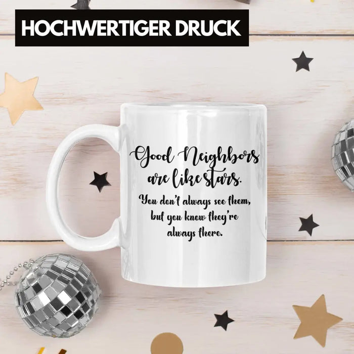Bester Nachbar Geschenk für Nachbarn Tasse Geschenkidee Beste Nachbarn der Welt Nachbarin Weiß Trendation