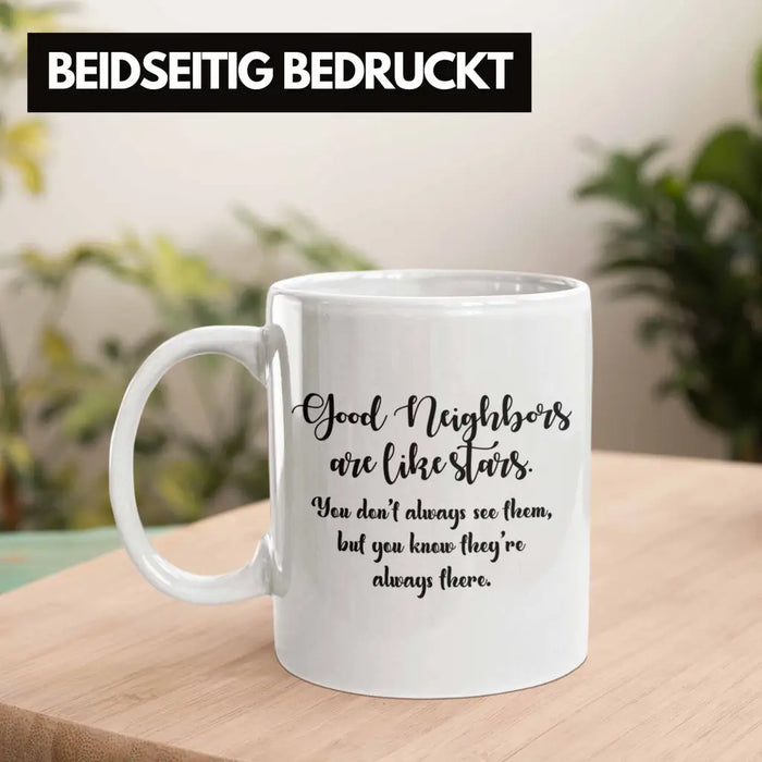 Bester Nachbar Geschenk für Nachbarn Tasse Geschenkidee Beste Nachbarn der Welt Nachbarin Weiß Trendation