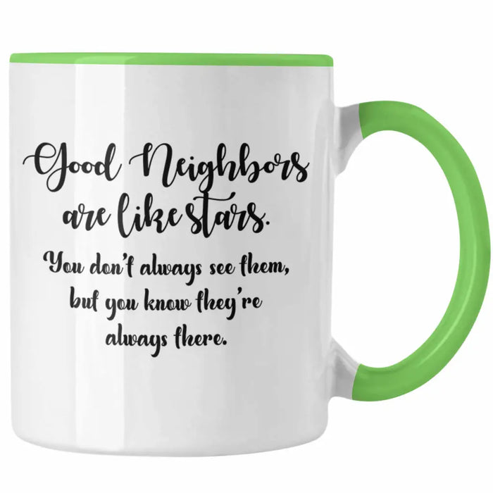 Bester Nachbar Geschenk für Nachbarn Tasse Geschenkidee Beste Nachbarn der Welt Nachbarin Grün Trendation