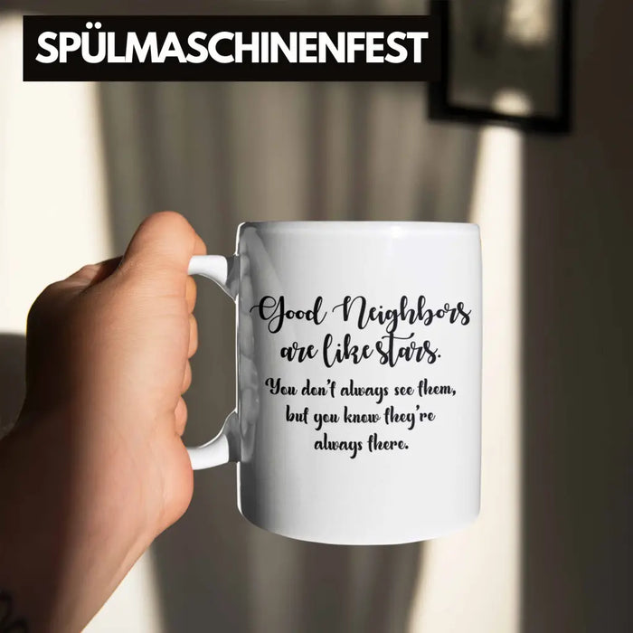 Bester Nachbar Geschenk für Nachbarn Tasse Geschenkidee Beste Nachbarn der Welt Nachbarin Weiß Trendation