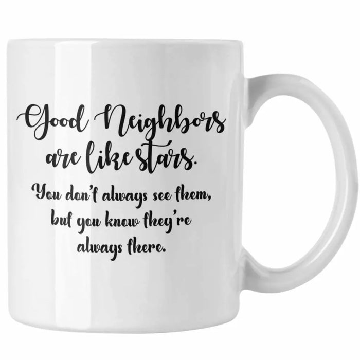 Bester Nachbar Geschenk für Nachbarn Tasse Geschenkidee Beste Nachbarn der Welt Nachbarin Weiß Trendation