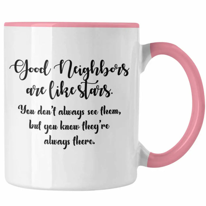 Bester Nachbar Geschenk für Nachbarn Tasse Geschenkidee Beste Nachbarn der Welt Nachbarin Rosa Trendation