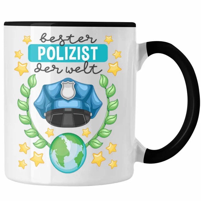 Bester Polizist Geschenk Tasse mit Spruch Geschenke Polizei Männer Lustig Trendation