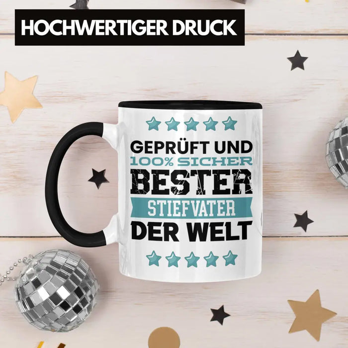 Bester Stiefvater Der Welt Geschenk Tasse für Vatertag Geburtstag Geschenkidee Stiefpapa Trendation